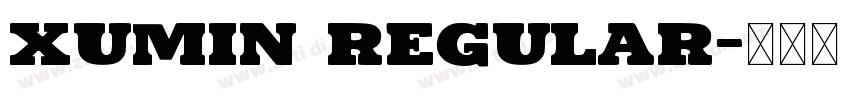 xumin Regular字体转换